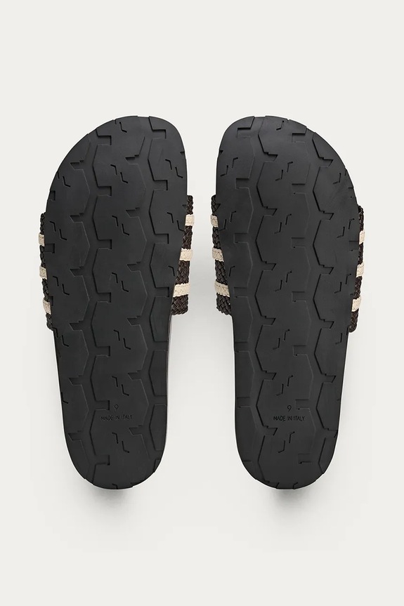adidas Originals x Wales Bonner leather flip-flops Adilette JR0229 brown
