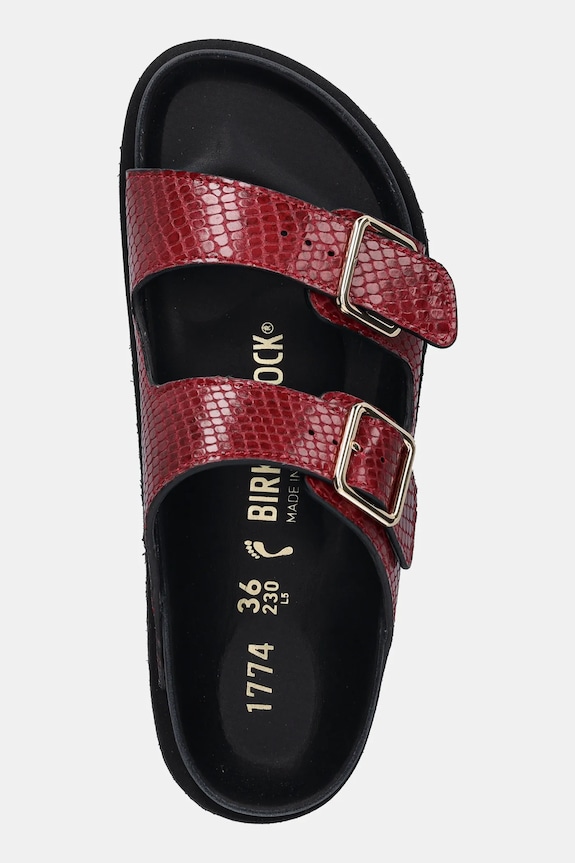 Birkenstock 1774 ciabatte slide in pelle Arizona EXQ LE granata 1030004