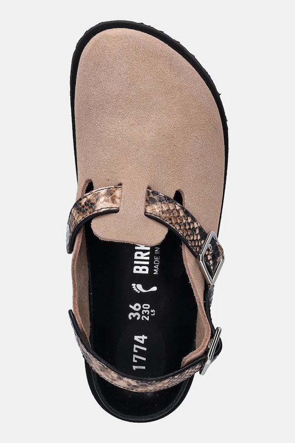 Birkenstock 1774 sandali in camoscio Tokio EXQ LE beige 1030012