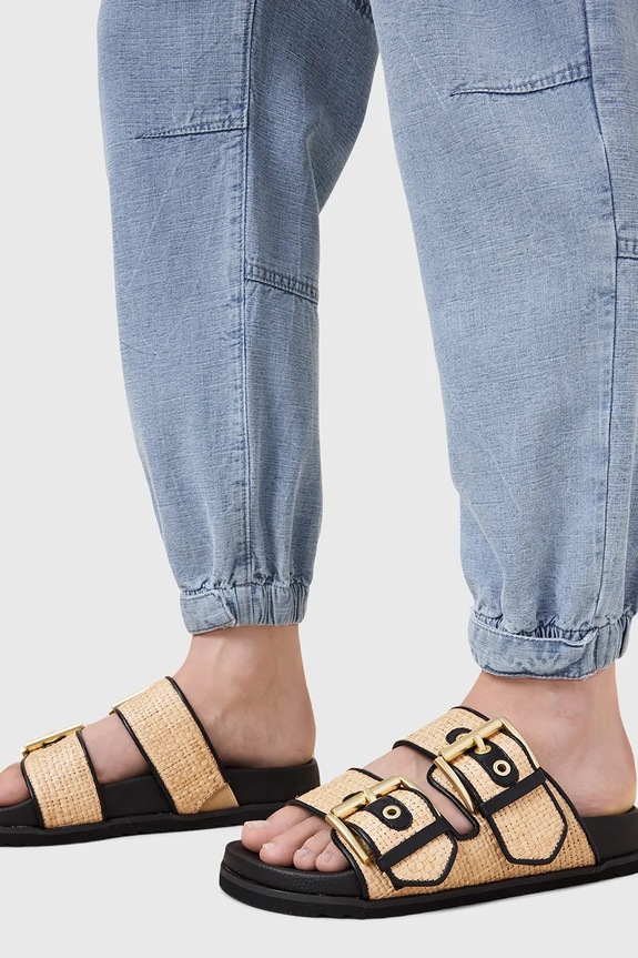 Šľapky AllSaints Sian Raffia Sandal W091FC