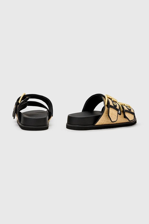 Obuv Šľapky AllSaints Sian Raffia Sandal W091FC béžová