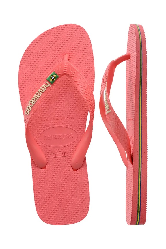 Σαγιονάρες Havaianas HAV. BRASIL LOGO TROPICAL 4110850.9260 πορτοκαλί