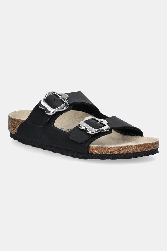 Детские шлепанцы Birkenstock Arizona Flower Buckle чёрный 1029844.26.35