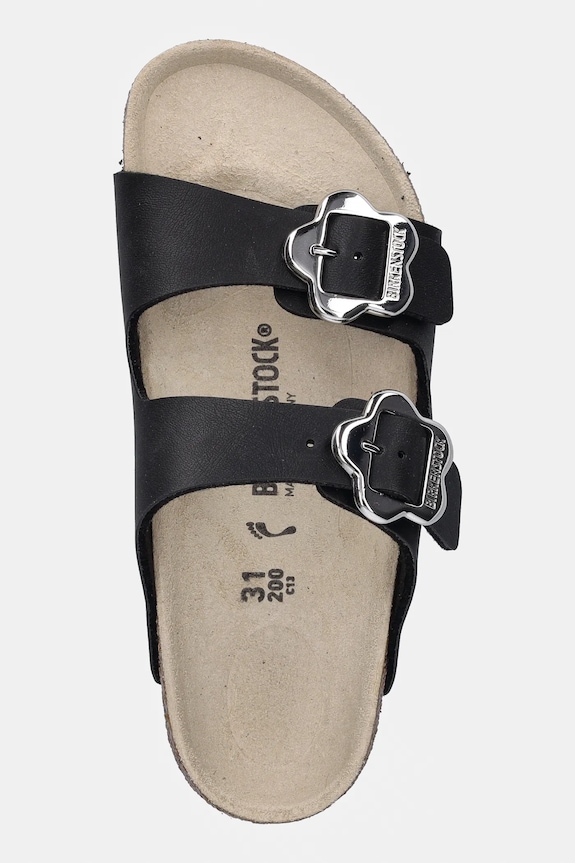 Детские шлепанцы Birkenstock Arizona Flower Buckle чёрный 1029844.26.35