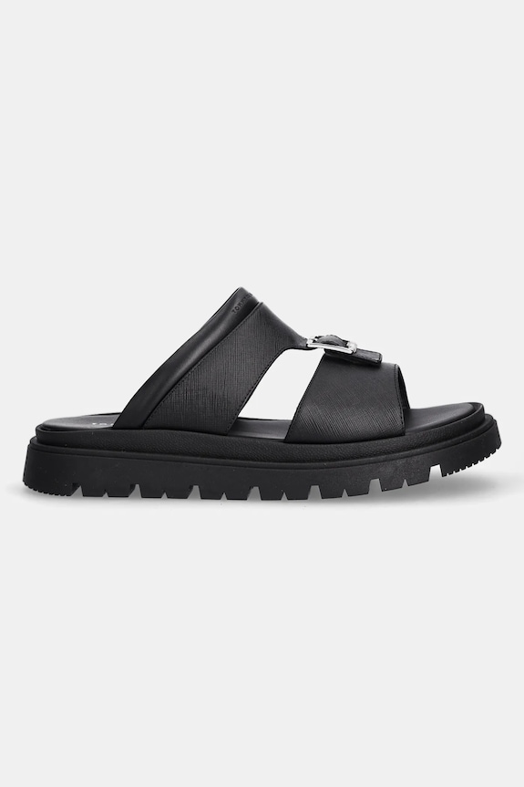 Tommy Hilfiger klapki skórzane T4B2.33948 czarny SS25