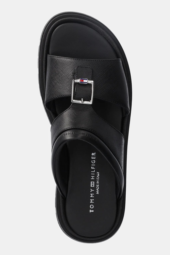 Tommy Hilfiger klapki skórzane czarny T4B2.33948