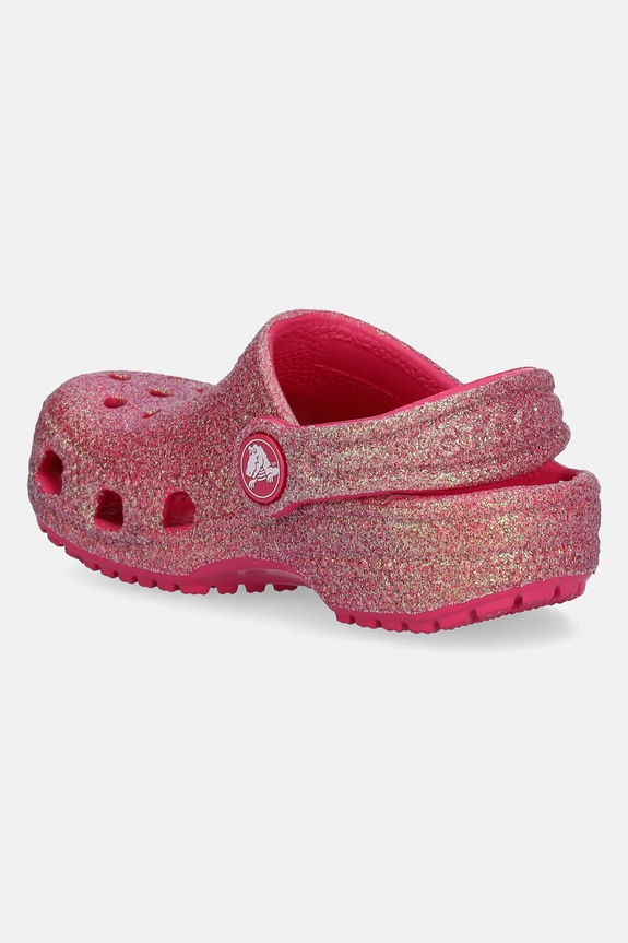 Dziewczynka Crocs klapki CLASSIC IRIDESCENT GLITTER CLOG KIDS 210985.CROCS.CLASSIC.IR różowy