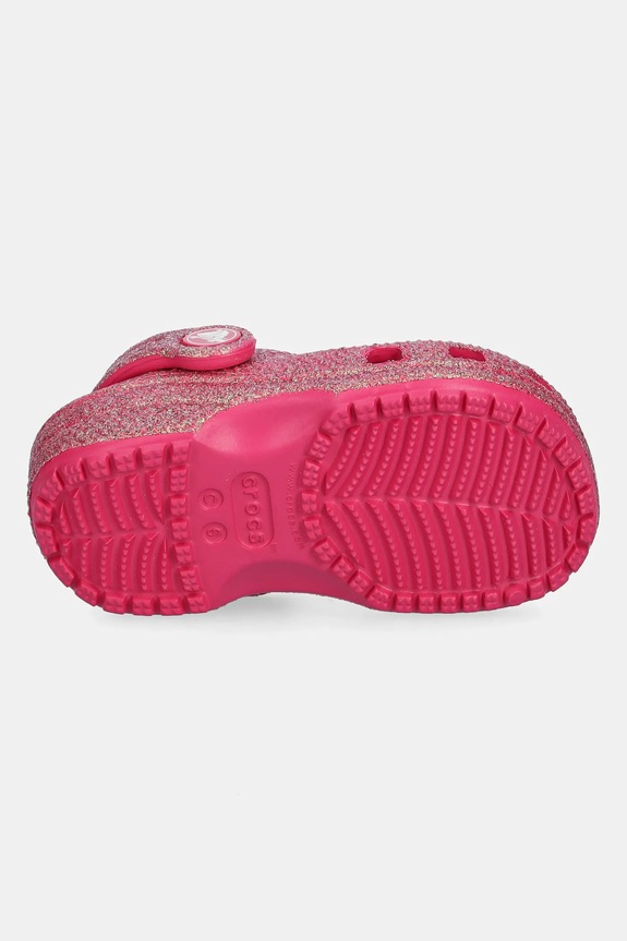 Crocs klapki CLASSIC IRIDESCENT GLITTER CLOG KIDS 210985.CROCS.CLASSIC.IR różowy