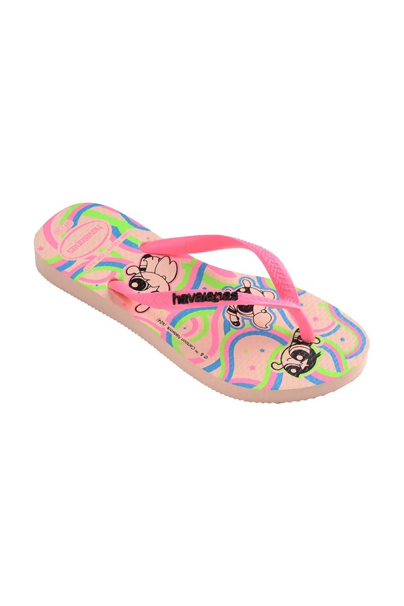 DÍVKA Dětské žabky Havaianas KIDS SLIM POWERPUFF GIRLS 4149886 růžová