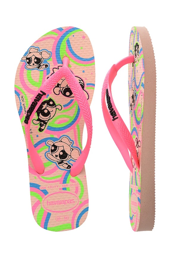 Dětské žabky Havaianas KIDS SLIM POWERPUFF GIRLS 4149886 růžová