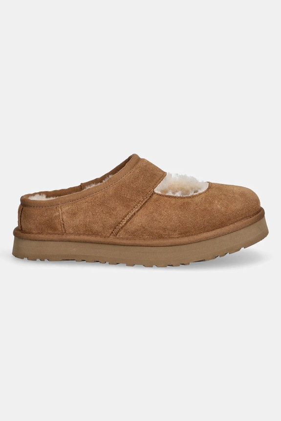 UGG papuci din piele intoarsa pentru copii BEA MARY JANE 1166552K maro AW25