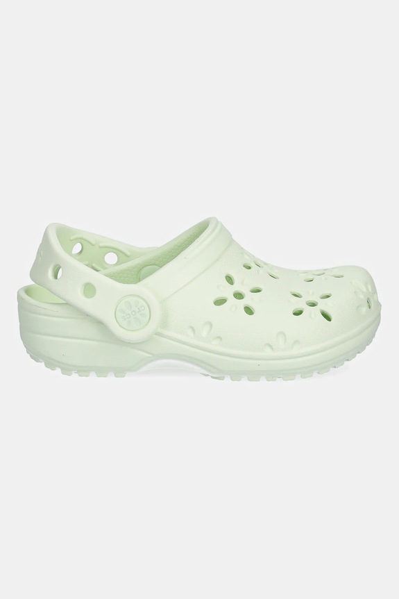 Natikače Crocs CLASSIC FLORAL CUT OUT CLOG KIDS 210944.CROCS.CLASSIC.FL zelena SS25