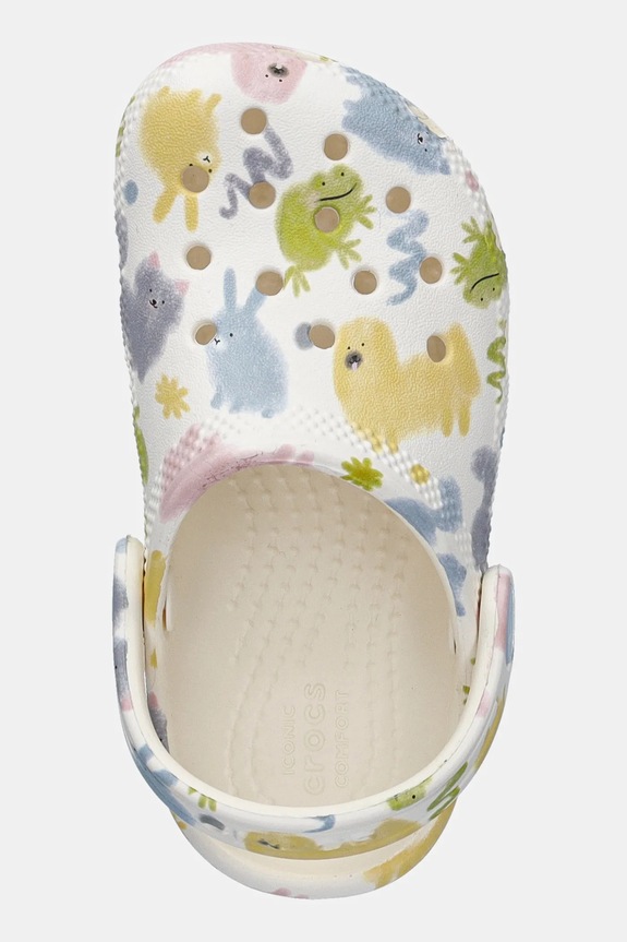 Šľapky Crocs CLASSIC PASTEL PETS CLOG KIDS biela 210989.CROCS.CLASSIC.PA