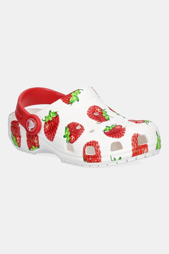 Crocs papuci CLASSIC FRESH FRUITS CLOG KIDS alb 211170.CROCS.CLASSIC.FR
