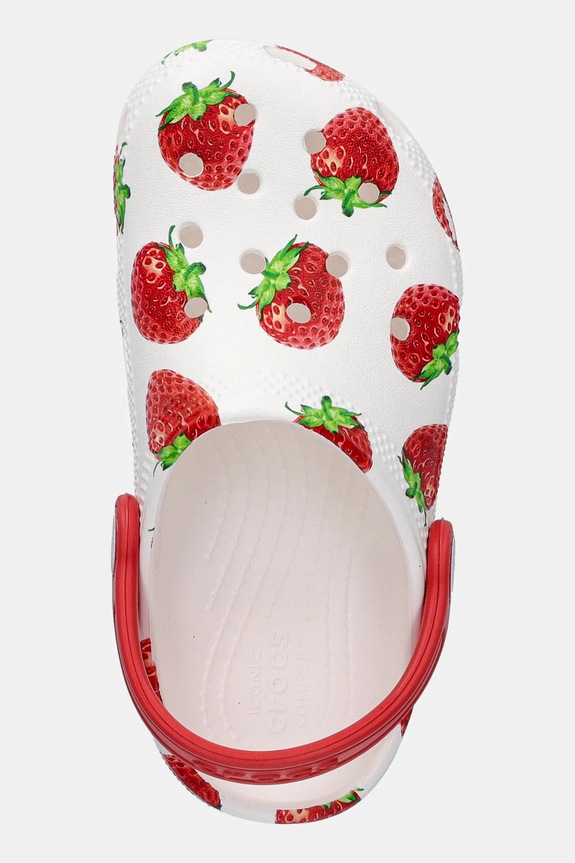 Crocs papuci CLASSIC FRESH FRUITS CLOG KIDS alb 211170.CROCS.CLASSIC.FR