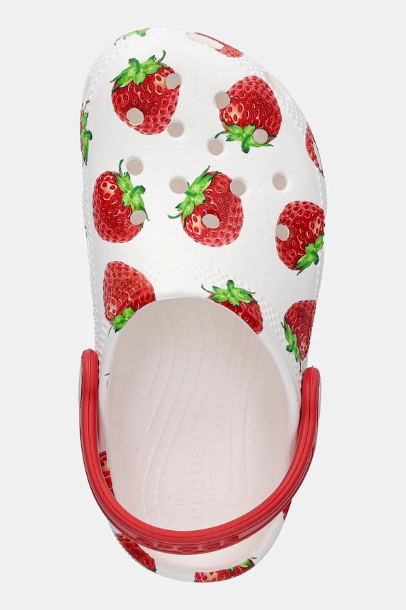 Crocs papuci CLASSIC FRESH FRUITS CLOG KIDS alb 211170.CROCS.CLASSIC.FR