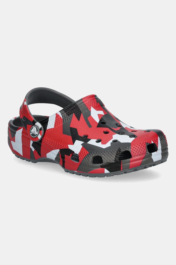 Crocs klapki CLASSIC GEO CAMO CLOG KIDS szary 211171.CROCS.CLASSIC.GE