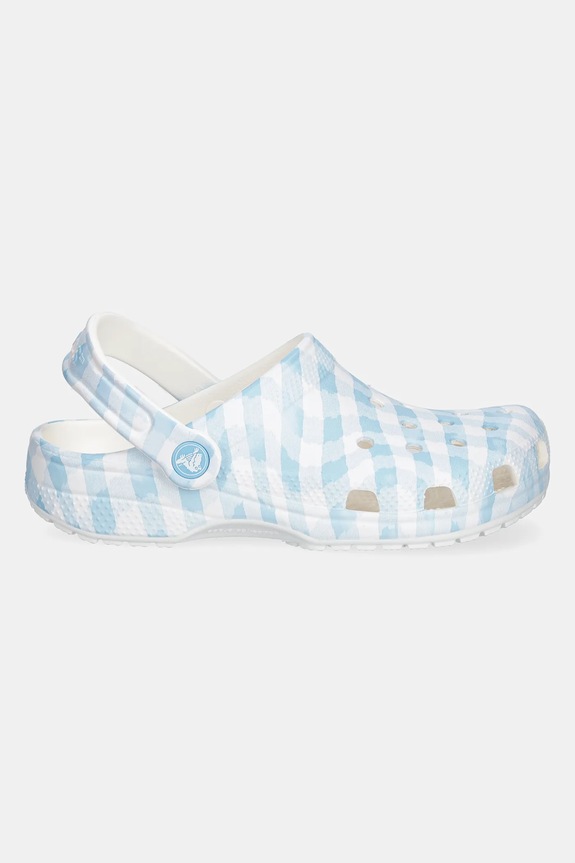 Crocs klapki CLASSIC GINGHAM CLOG KIDS 210988.CROCS.CLASSIC.GI niebieski SS25