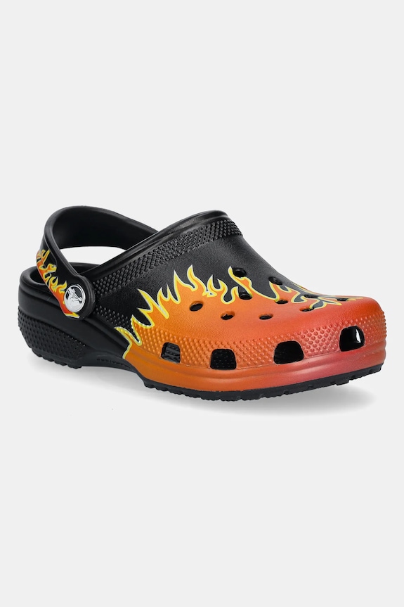 Crocs klapki CLASSIC FLAMES CLOG KIDS czarny 210993.CROCS.CLASSIC.FL