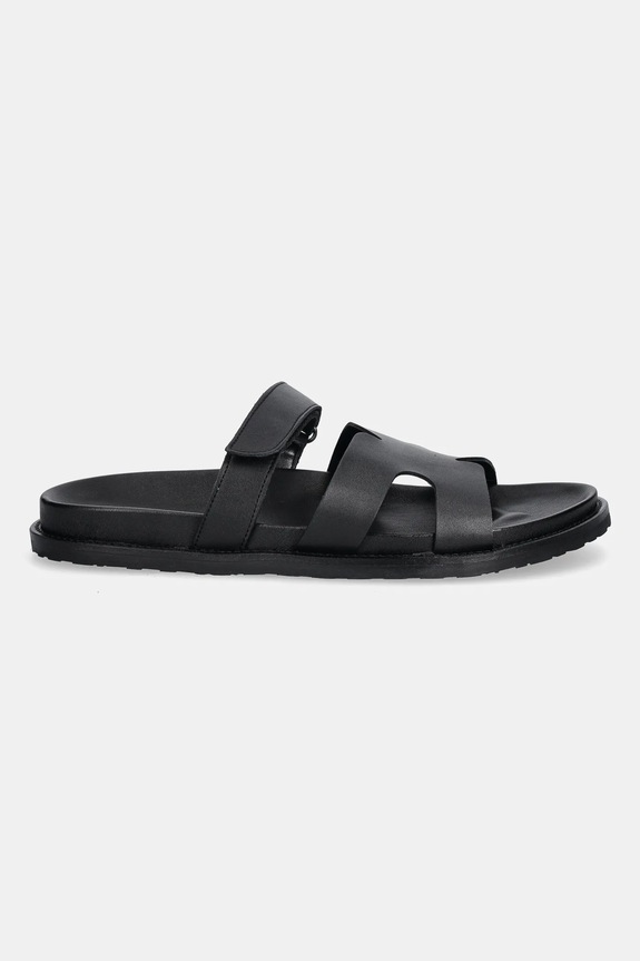 Steve Madden klapki skórzane Manu SM12000835.017 czarny SS25