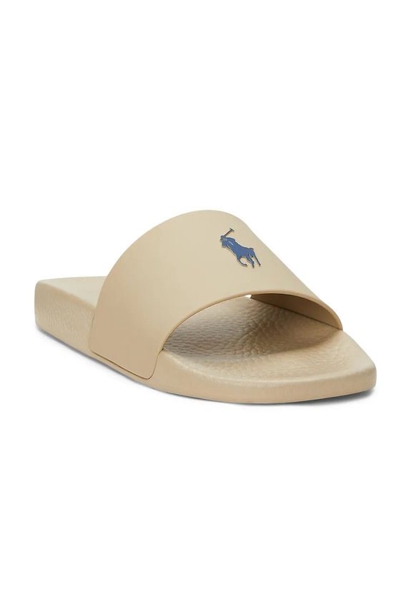 Pantofle Polo Ralph Lauren Polo Slide 809965075001.250 béžová SS25