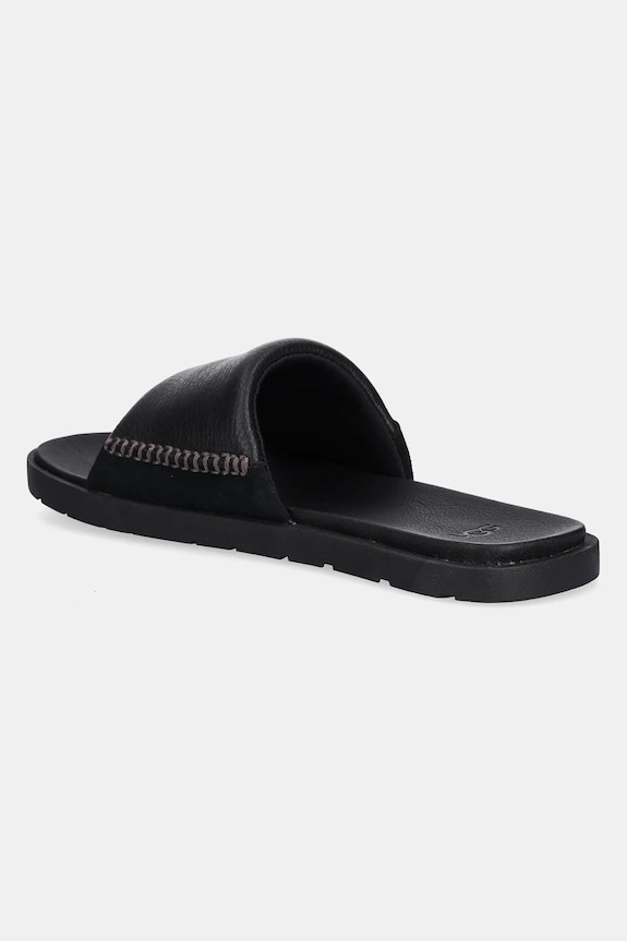 Obuwie UGG klapki skórzane Seaside II Slide 1166593.BLK czarny