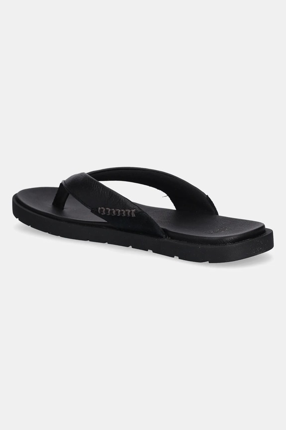 Obuwie UGG japonki skórzane Seaside II Flip 1166610.BLK czarny