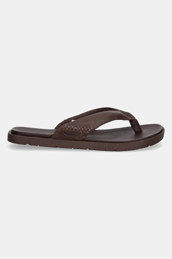 Kožené žabky UGG Seaside II Flip 1166610.LUG hnedá SS26