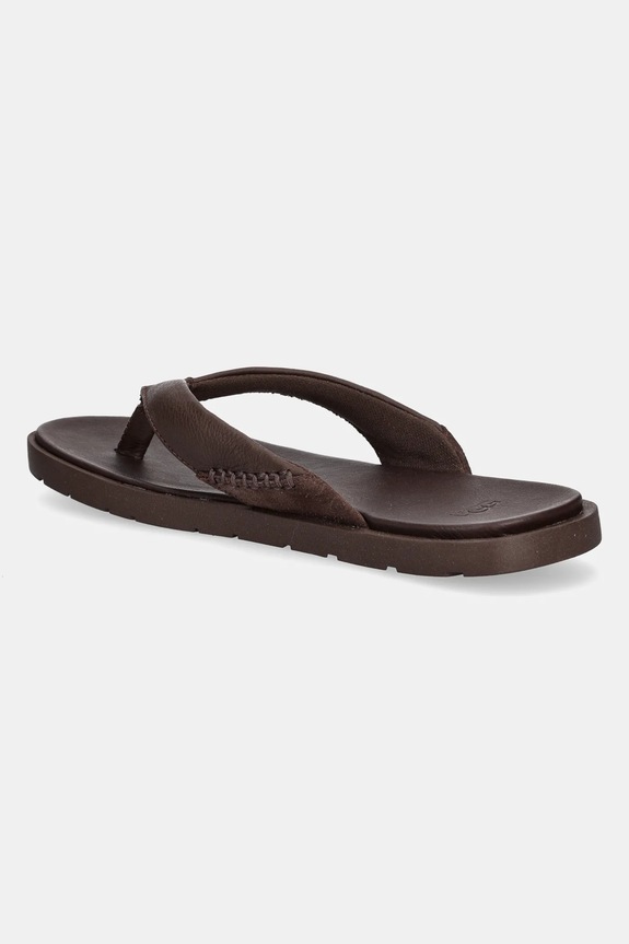 Obuv Kožené žabky UGG Seaside II Flip 1166610.LUG hnedá