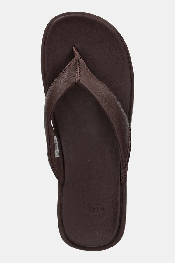 Kožené žabky UGG Seaside II Flip hnedá 1166610.LUG