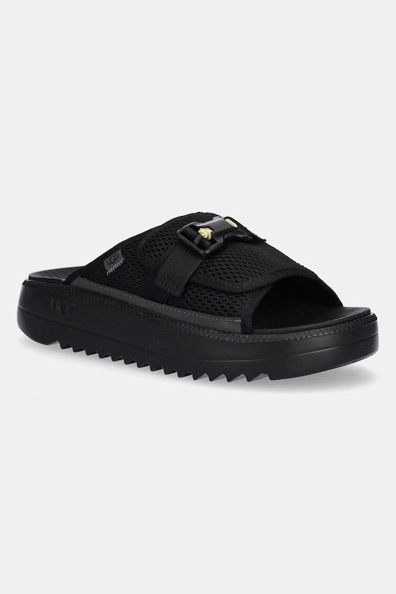 UGG papuci Maxxer Slide 2.0 textil negru 1167871.BLK