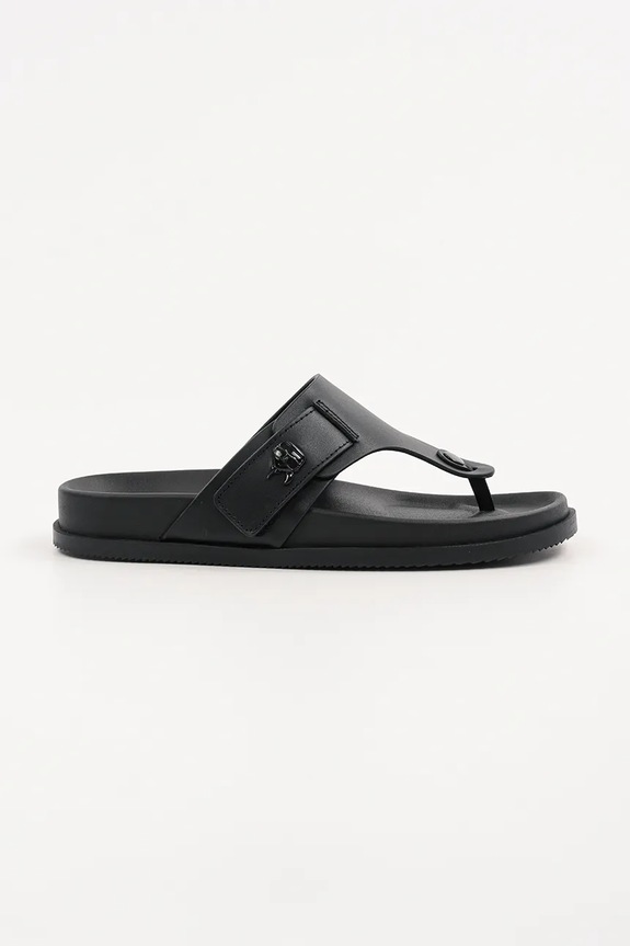 Karl Lagerfeld bőr flip-flop KADEN fekete KL72105.000