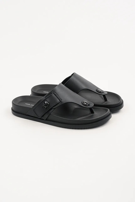 Karl Lagerfeld bőr flip-flop KADEN KL72105.000 fekete SS25