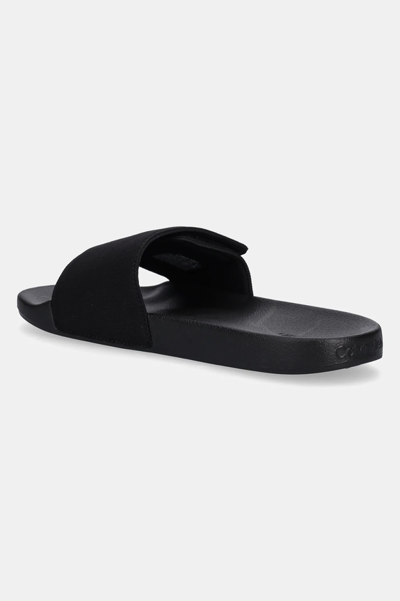 Παπούτσια Παντόφλες Calvin Klein ADJ POOL SLIDE CANVAS LOGO HM0HM01749 μαύρο