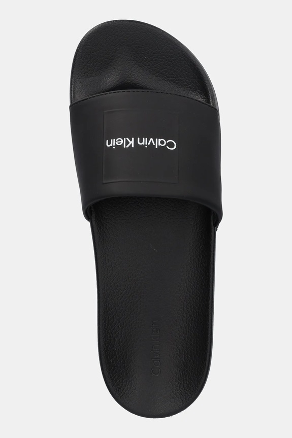 Calvin Klein papucs POOL SLIDE W/ CK SQUARE fekete HM0HM01754