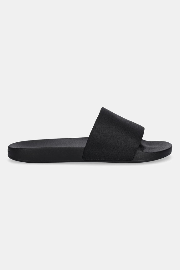 Παντόφλες Calvin Klein POOL SLIDE JAQ MONO HM0HM01762 μαύρο SS25