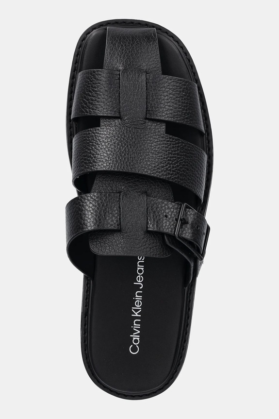 Calvin Klein Jeans papuci SQ MOLDED SANDAL FISHERMAN negru YM0YM01220