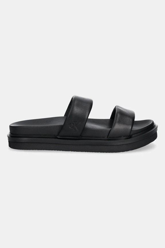 Calvin Klein Jeans klapki FLAT MOLDED DOUBLEBAR SANDAL LTH YM0YM01226 czarny SS25