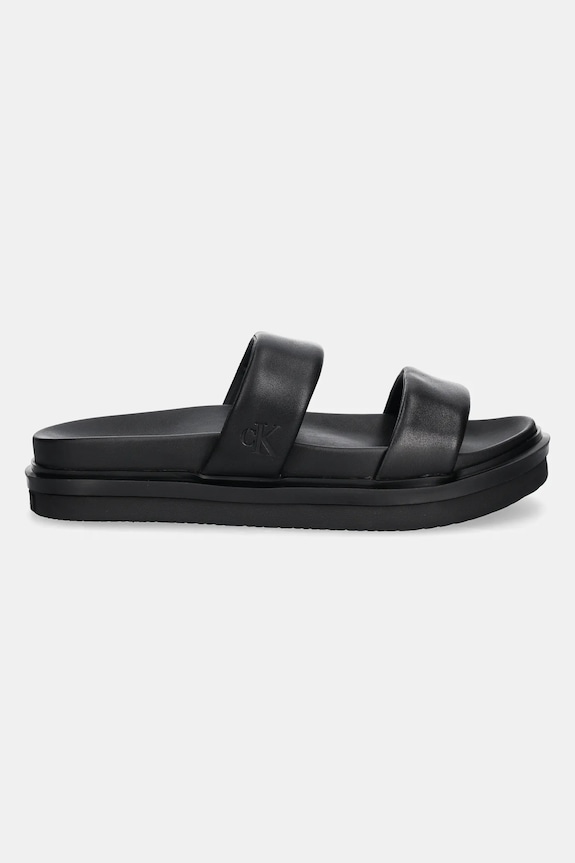 Calvin Klein Jeans klapki FLAT MOLDED DOUBLEBAR SANDAL LTH YM0YM01226 czarny SS25