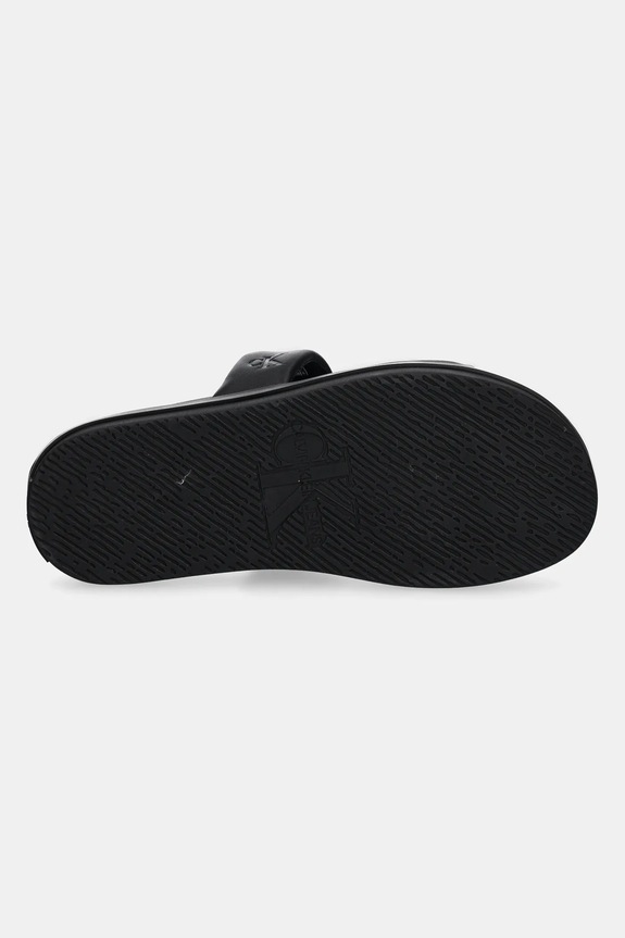 Calvin Klein Jeans klapki FLAT MOLDED DOUBLEBAR SANDAL LTH YM0YM01226 czarny