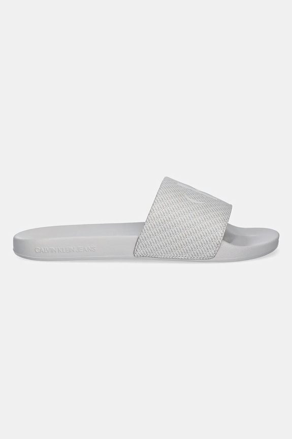 Calvin Klein Jeans klapki SLIDE AOP PRINT YM0YM01269 szary SS25