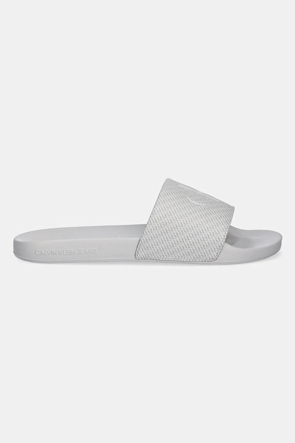 Calvin Klein Jeans klapki SLIDE AOP PRINT YM0YM01269 szary SS25