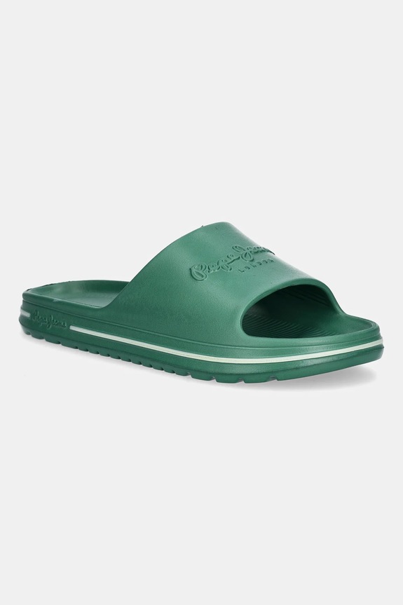 Pantofle Pepe Jeans BEACH SLIDE M Planet friendly zelená PMS70159.664