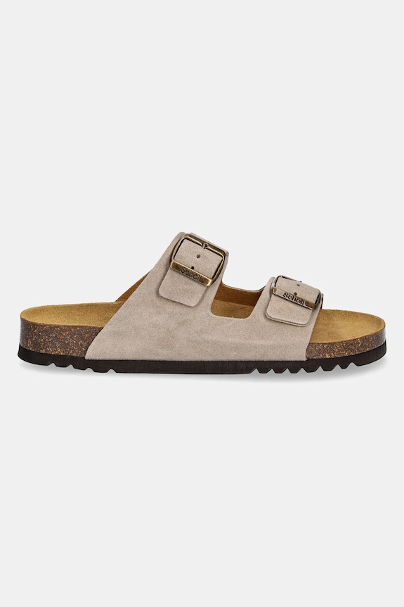 Scholl papuci din nubuc JULIEN F300742361 bej SS25