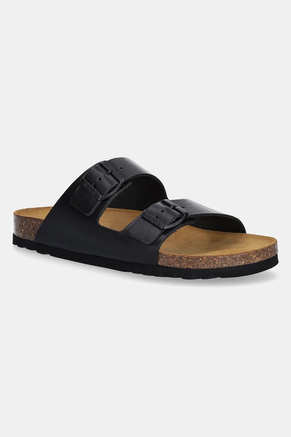 Scholl bőr papucs JULIEN fekete F300761004