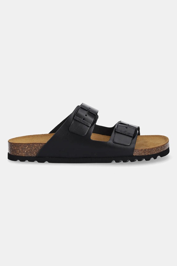 Scholl bőr papucs JULIEN F300761004 fekete SS25