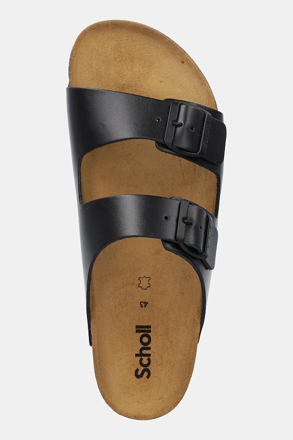 Scholl bőr papucs JULIEN fekete F300761004