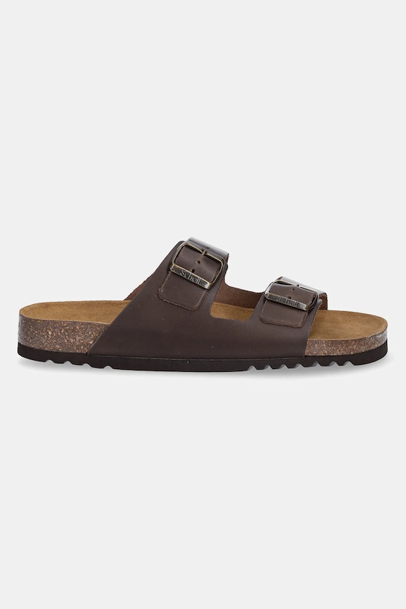 Scholl slapi de piele JULIEN F300761590 maro SS25