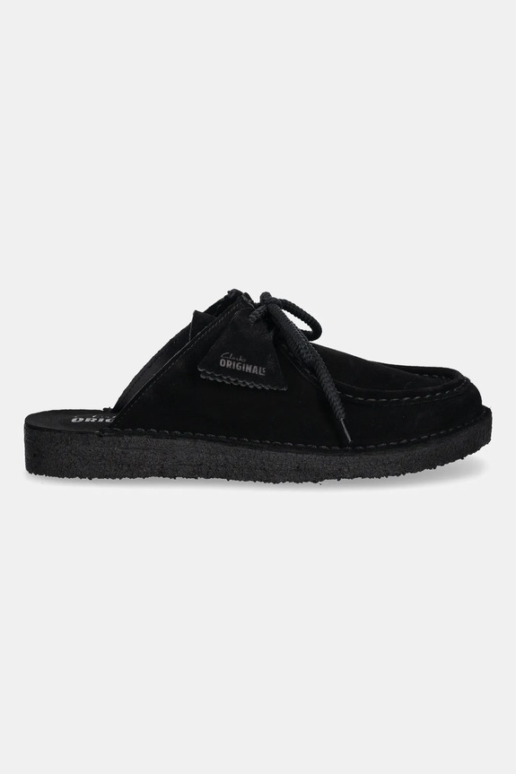 Semišové pantofle Clarks Originals Desert Nomad Mule 26180722 černá SS25