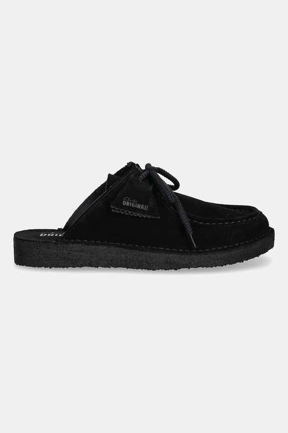 Semišové pantofle Clarks Originals Desert Nomad Mule 26180722 černá SS25